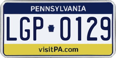PA license plate LGP0129