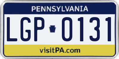 PA license plate LGP0131