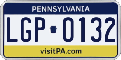 PA license plate LGP0132