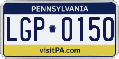 PA license plate LGP0150
