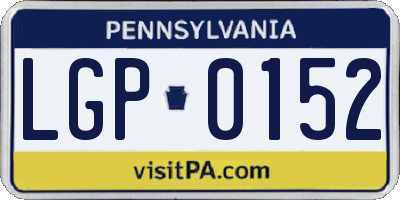 PA license plate LGP0152