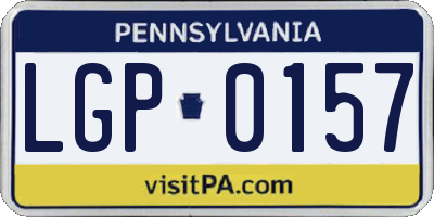 PA license plate LGP0157