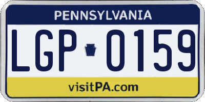PA license plate LGP0159