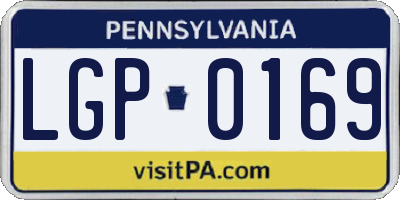 PA license plate LGP0169