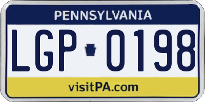 PA license plate LGP0198