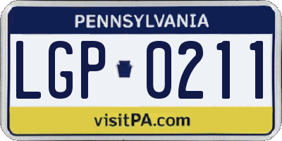 PA license plate LGP0211