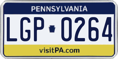 PA license plate LGP0264