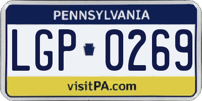 PA license plate LGP0269