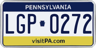 PA license plate LGP0272