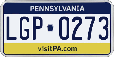 PA license plate LGP0273