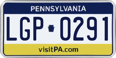 PA license plate LGP0291