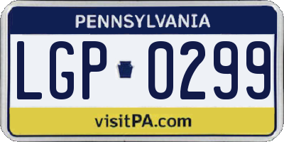 PA license plate LGP0299