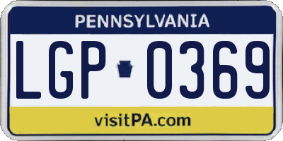 PA license plate LGP0369