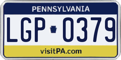 PA license plate LGP0379