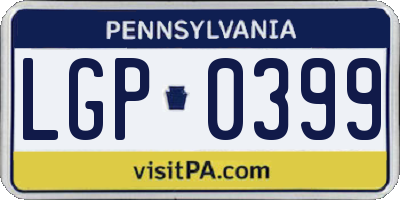PA license plate LGP0399