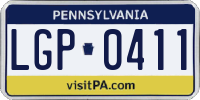 PA license plate LGP0411