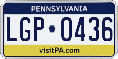 PA license plate LGP0436