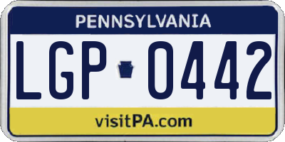 PA license plate LGP0442