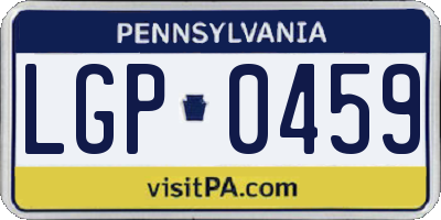 PA license plate LGP0459