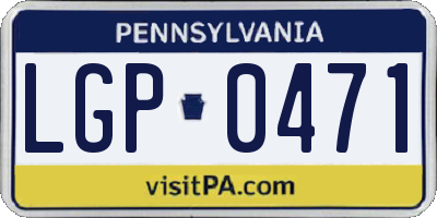 PA license plate LGP0471