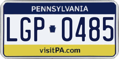 PA license plate LGP0485