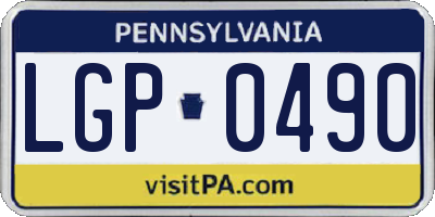 PA license plate LGP0490