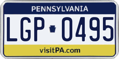 PA license plate LGP0495