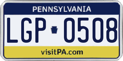PA license plate LGP0508