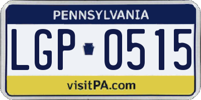 PA license plate LGP0515