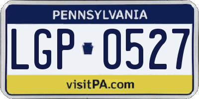 PA license plate LGP0527