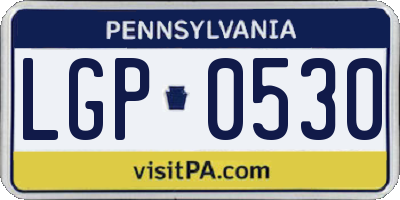 PA license plate LGP0530