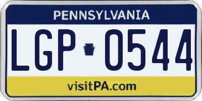 PA license plate LGP0544