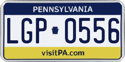 PA license plate LGP0556