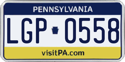 PA license plate LGP0558
