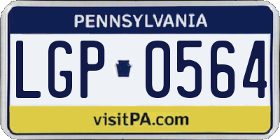 PA license plate LGP0564