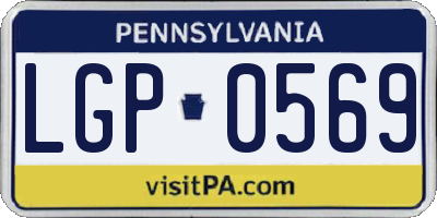 PA license plate LGP0569