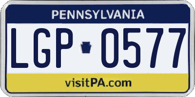 PA license plate LGP0577