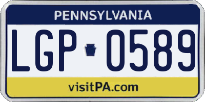 PA license plate LGP0589