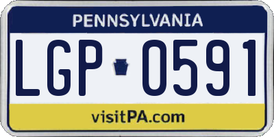 PA license plate LGP0591