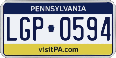 PA license plate LGP0594