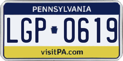 PA license plate LGP0619