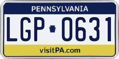 PA license plate LGP0631