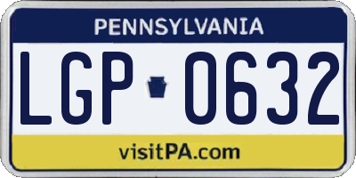 PA license plate LGP0632