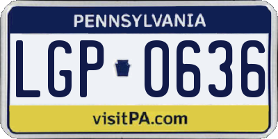 PA license plate LGP0636