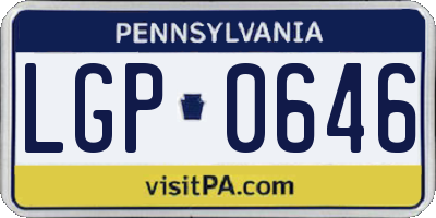 PA license plate LGP0646