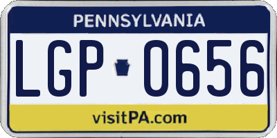 PA license plate LGP0656