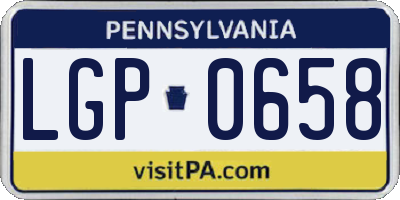 PA license plate LGP0658