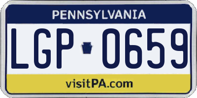 PA license plate LGP0659
