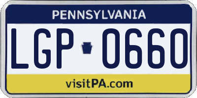 PA license plate LGP0660