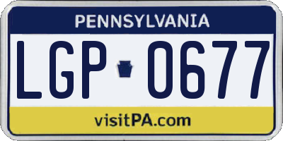 PA license plate LGP0677